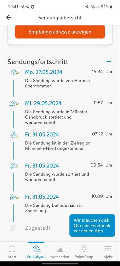 zustellung hermes heute aber wann|hermes sendung zustellung ab wann.